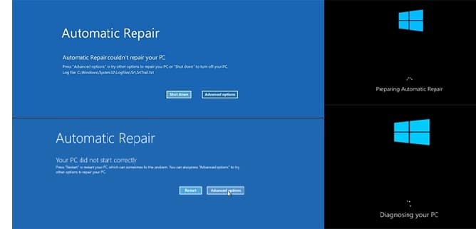 Acer automatic repair loop